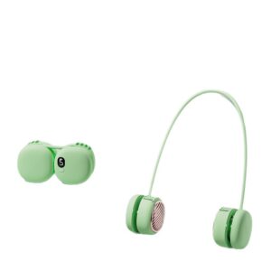 Wireless Neck Fan – Green (Headphone Style)